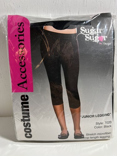 Sugar Sugar by DreamGirl Junior Crop Leggings schwarz Größe S/M 3-9