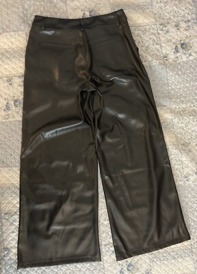 Brand new Forever 21 Leather Pants Wide Leg Size L