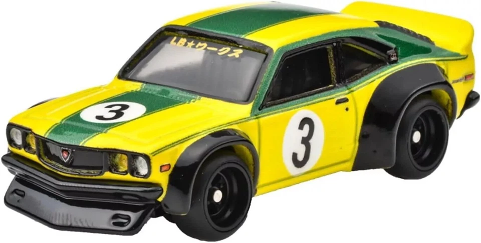 Hot Wheels FPY86-HRV84 Mazda RX-3 gelb/grün Historics 4 ca. 1:64 - Bild 2 von 3