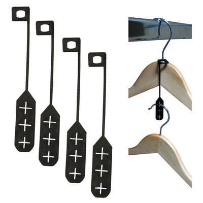 4,5'' SCHWARZ PLATZSPAREND KUNSTSTOFF VERBINDER HAKEN KLEIDUNGSSTÜCK/KLEIDERBÜGEL, REF 7533