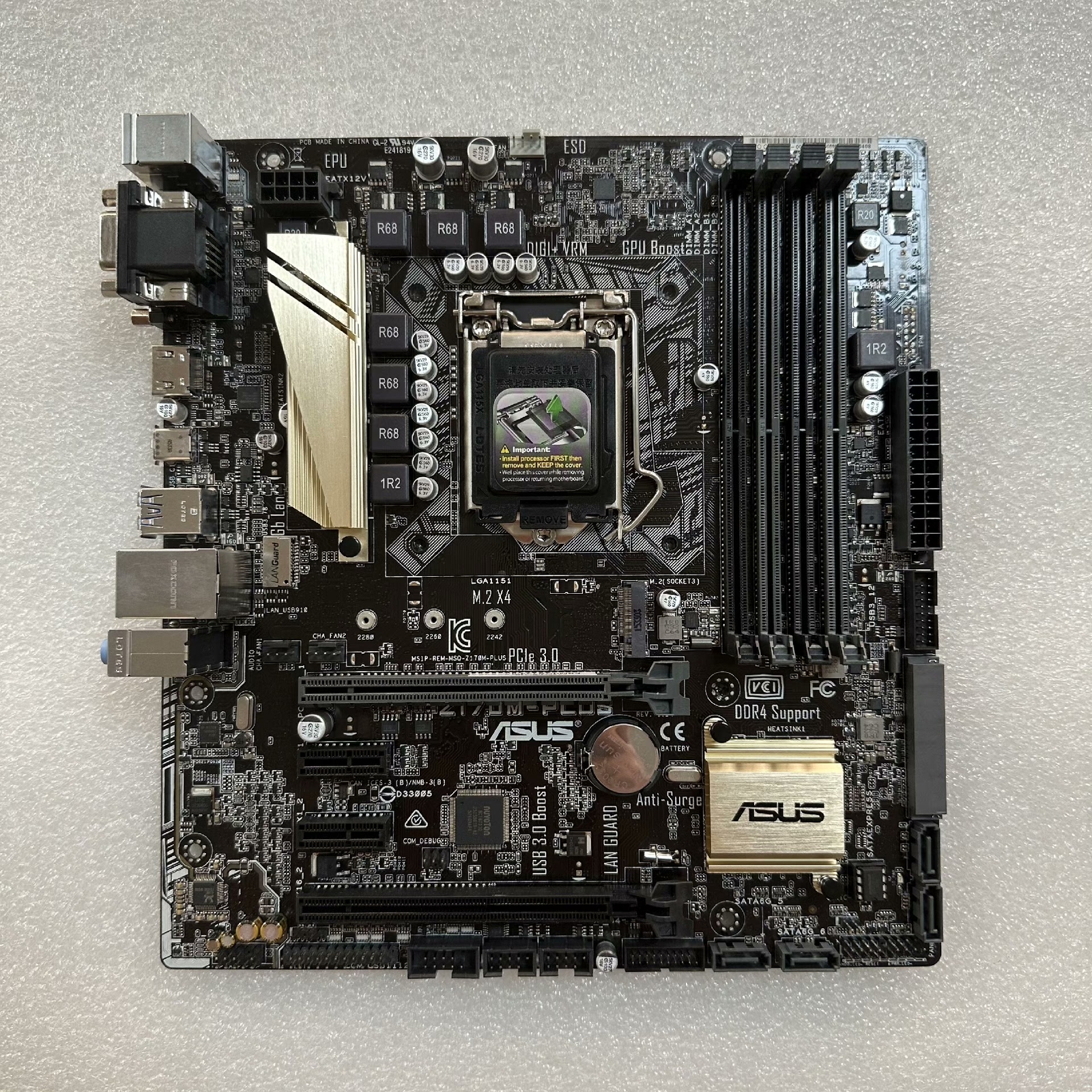 FOR ASUS Z170M-PLUS DDR4*4 64GB LGA 1151 HDMI VGA DVI Micro ATX Motherboard Test