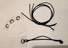 4 Peel & Stick Grommet Tabs w/ Bungees Cords for Footprints Tarps Tyvek Poly