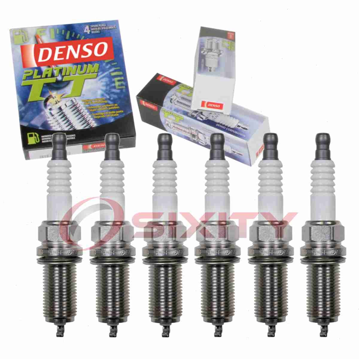 6 pc Denso Platinum TT Spark Plugs for 2008 BMW 528xi 3.0L L6 Ignition ha
