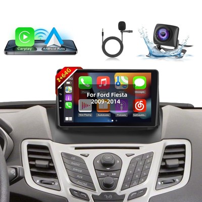 Car Stereo Radio Carplay GPS Navi For 2009-2017 Ford Fiesta 2G+64G Android 13.0