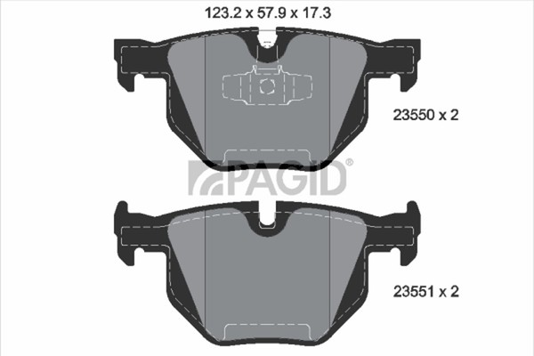 Pagid Bremsbelagsatz Scheibenbremse T1494N FüR BMW 3Er Touring E91 E90 E92 E93-image