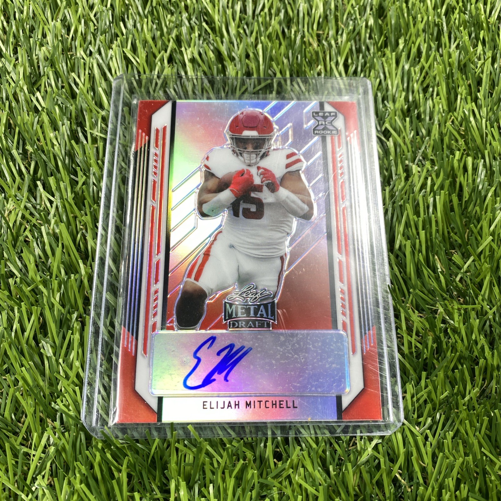 Elijah Mitchell Leaf Rookie Auto Card 4/5 Near Mint 