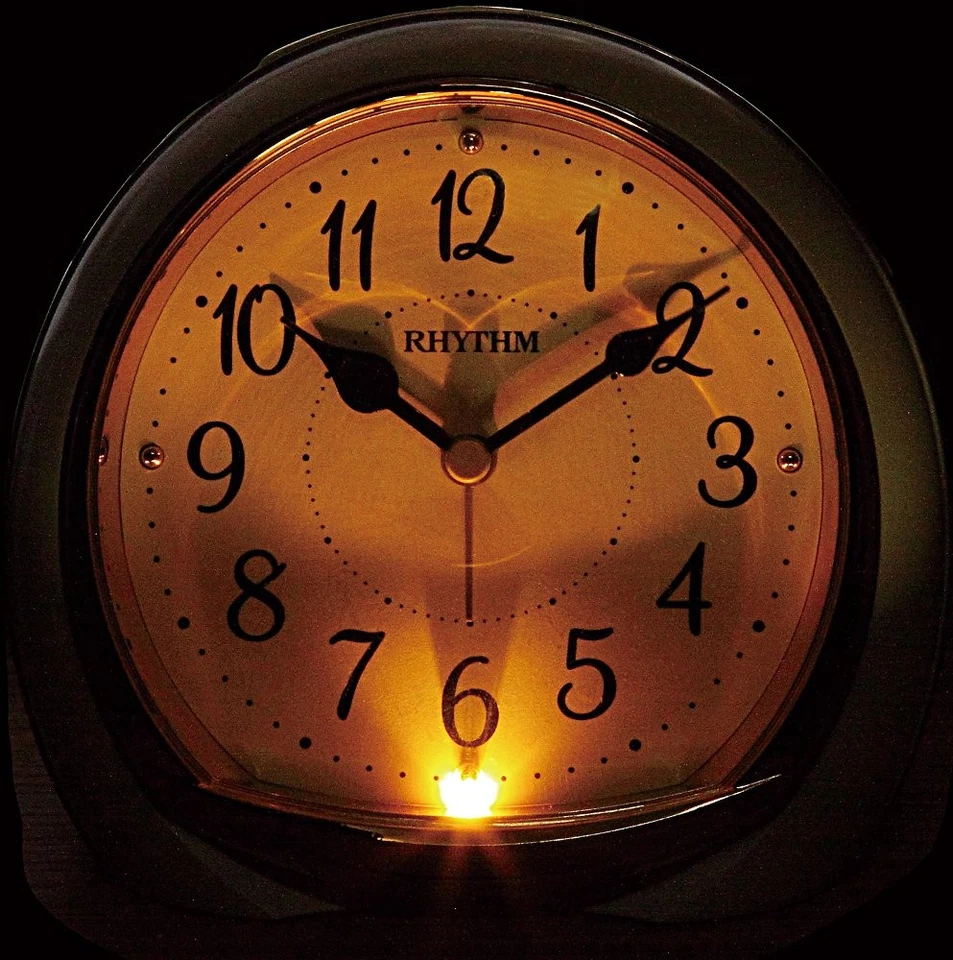 Alarm Clock Analog Continuous Second Hand Light Electronic Sound Alarm Pink Meta - Image 2 of 3