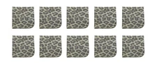Calabria 10 Pack Microfiber Cleaning Cloth Green Grey Cheetah Animal Print Clean