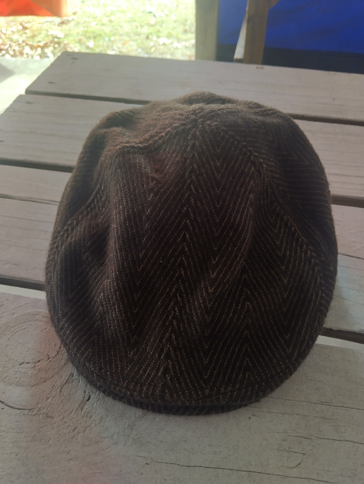 Goorin Bros Brown Herringbone Flat Cap Men's Hat Medium Classic Stylish