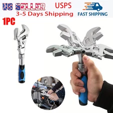 US 180⁰ Rotating Head Adjustable Ratchet Wrench Retractable Wrench Repair Tool