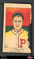 1923 W515-2 #6 Babe Adams Pirates AUTHENTIC