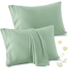 2 Pack Standard Pillow Cases - 20x26 Inch, 1800 Standard 20"x26" Sage Green