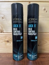 L'Oreal Lock It Bold Control Hairspray Extra Strong Level 4 Loreal 8.5 (2-Pack)