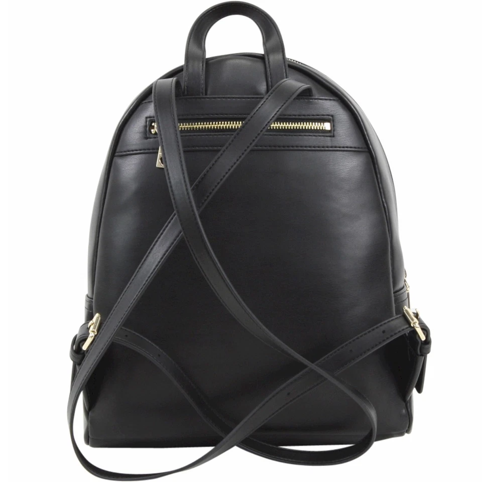 Mochila Bolso Libro Love Moschino Para Mujer Negro Bordado y Joyas Logo Foto 3 de 4