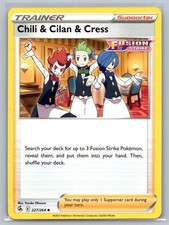 Chili & Cilan & Cress 227/264 SWSH08: Fusion Strike Uncommon Pokemon Card NM