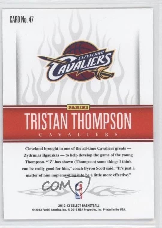 2012-13 Panini Select Hot Rookies Tristan Thompson #47 RC - Image 2 of 2