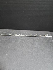 Vintage Chevrolet Metal Script Emblem - Badge. 50-60