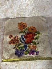 vintage needlepoint canvas completed