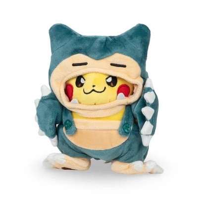 Pokemon Pikachu Snorlax Hoodie Cosplay Poncho Plushie 8'' Cute Soft Plush Toy