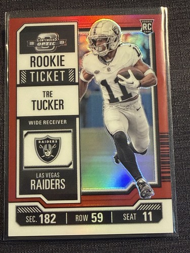 2023 Panini Contenders Optic Rookie Ticket Tre Tucker #95 Red Prizm /175 (RC)