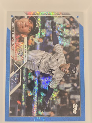 #ad 2023 Topps Series 2 Jose Trevino #373 Blue Foil 999 $1.00