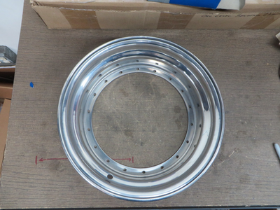 #ad New Compomotive polished alloy 3.25quot; x 13quot; diameter outer wheel rim $110.00
