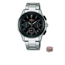 WIRED AGAW431 Men's Chronograph Quartz Watch with Curved Hardlex Movement Water