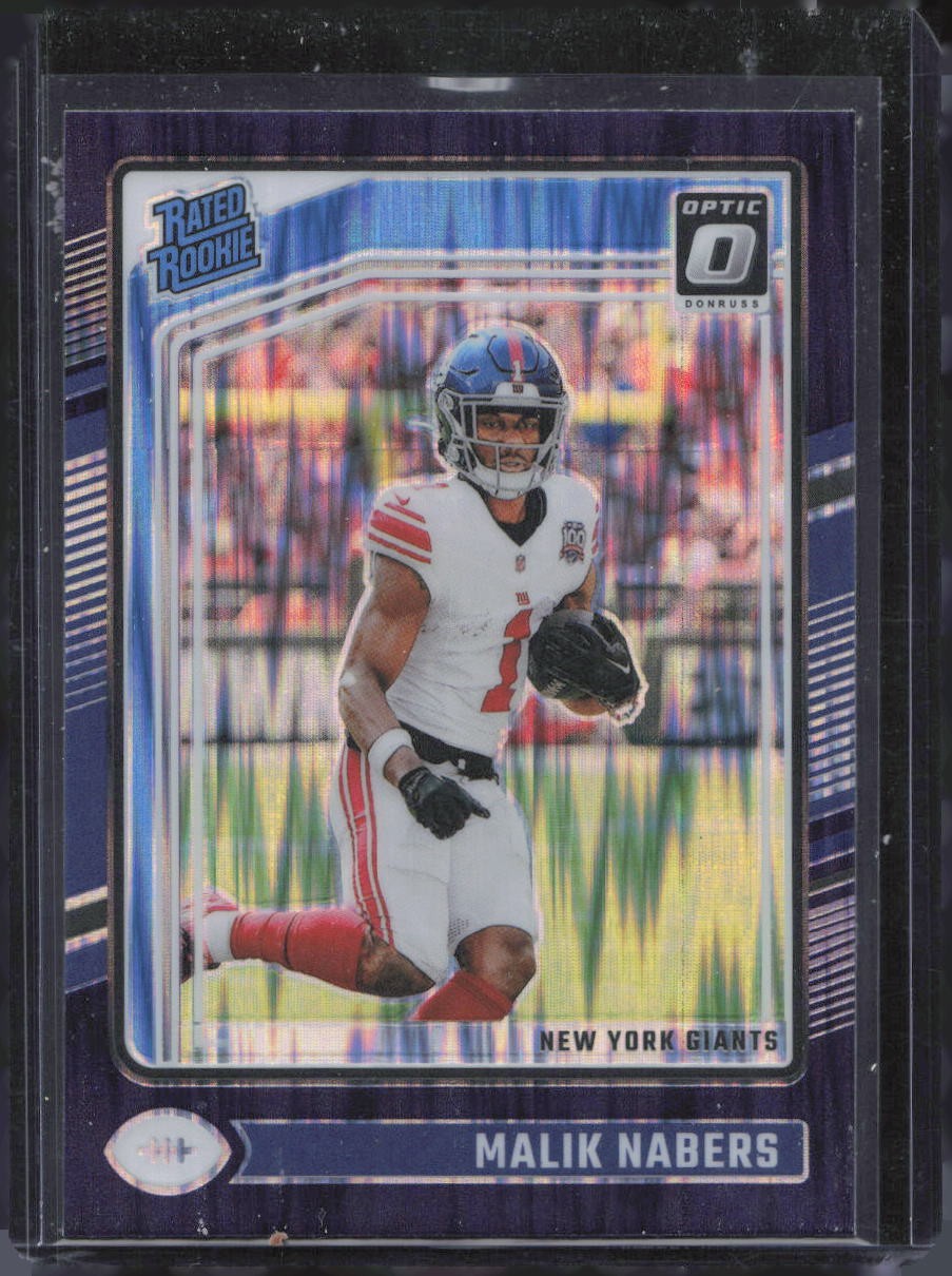 2024 Donruss Optic #271 Malik Nabers Purple Shock