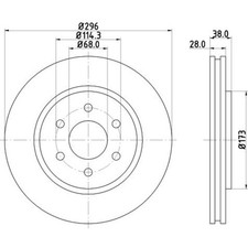 HELLA Bremsscheiben vorne Ø296 mm Innenbelüftet für Nissan Pathfinder III R51