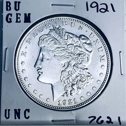 1921 BU GEM MORGAN SILVER DOLLAR UNC MS+++ U.S. MINT RARE COIN 7621