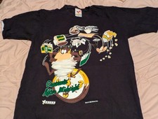 Tasmanian Devil Vintage 1990s Shirt - Looney Tunes Taz Crammin After Midnight