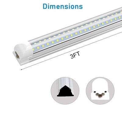 T8 3FT 4FT LED Tube Light Bulbs 6500K Super Bright LED Shop Light Fixtures
