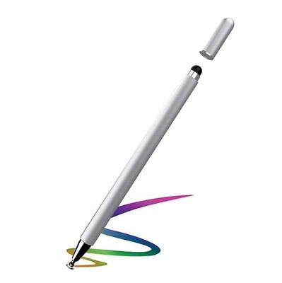 Stylus Touch Screen Pen Fiber Tip Aluminum Lightweight Silver for Smart Phones