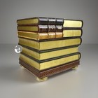 Maitland-Smith Metamorphic Faux Book Leather Library Step Stool Chair End Table — photo 3