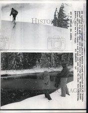 1962 Media Photo Ron Morrison, Thomas and Stanley Jordan enjoying Oregon winter