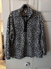 Como Blu schwarz-weißer Fleecepullover Pullover Größe Large neu mit Etikett