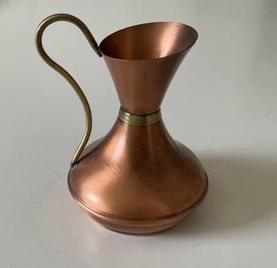 kleine Metallvase Aus Kupfer Und Messing, Dekorativ Vintage