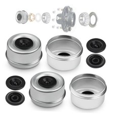 4PCS 2.44" Trailer Axle Wheel Hub Dust Cap Trailer Bearing Dust Cap with 8