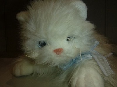 TY Weiße Perserkatze ''Sugar'' Blue Eyes & Bow 2002