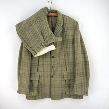 P&J Haggart Tweed Sakko & Reithose Set Herren 46R 26W Grün Wolle Schießanzug