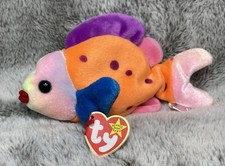 TY Beanie Baby - LIPS the Fish 8 inch - MWMTs Stuffed Animal Toy