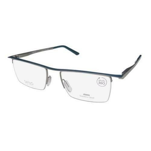 Elasta Men's Blue Ruthenium 52 mm Eyeglasses ELA-1071-ZBY-52
