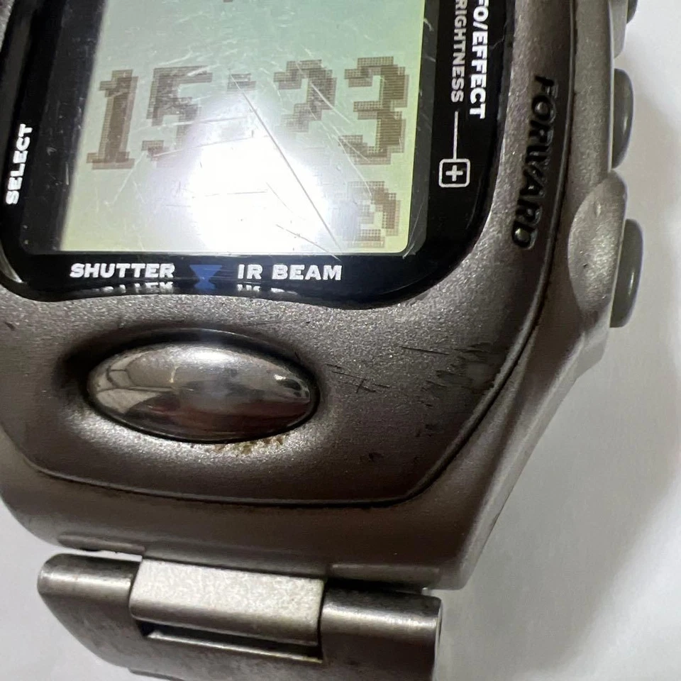 Reloj de pulsera con cámara Casio WQV-1 2220 WQV-2 correa plateada reloj cuadrado digital #403 Foto 2 de 4