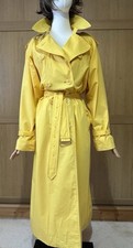 Burberrys Vintage Extra Long Rare Yellow Trench Coat with Belt 1980s/90s
