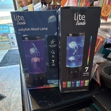 Lite Trends Jellyfish Mood Lamp Touch Black 7 Colors LED Color Changing Portable