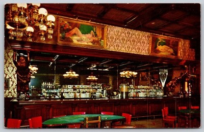 Las Vegas Nevada Golden Nugget Gambling Hall Saloon Interior Postcard PC269