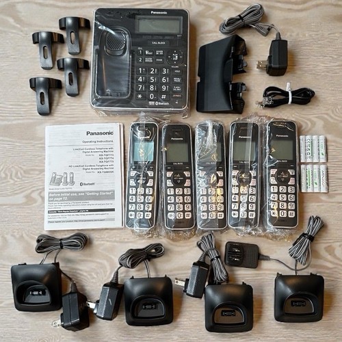 Panasonic KX-TG985SK HD Link2Cell Cordless Telephone w/ 5 Handsets Bluetooth