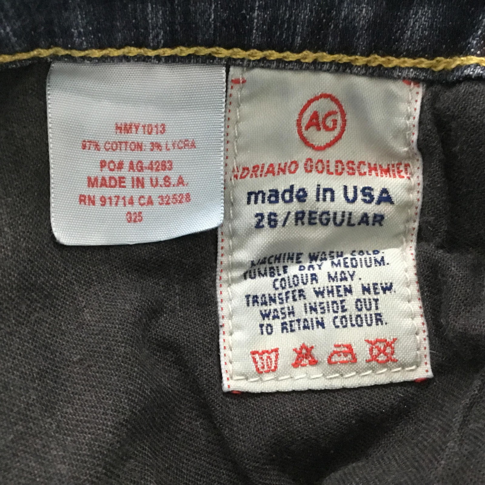 AG Adriano Goldschmied Jeans Womens 26R Blue Flare Low Rise Made USA Denim thumbnail 10