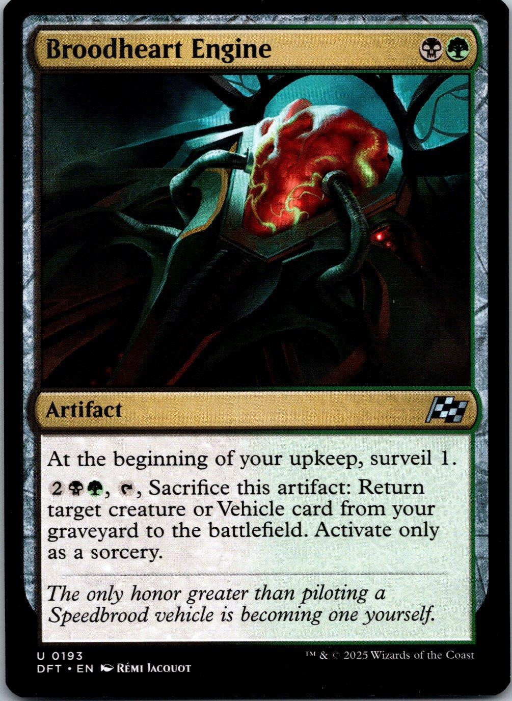 Broodheart Engine 193 Uncommon Aetherdrift Magic: The Gathering Lightly Played