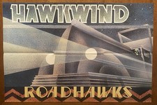HAWKWIND Roadhawks 1976 UK United Artists PROMO POSTER Calvert BROCK Lemmy NIK